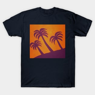 Palm Trees: Purple and Orange T-Shirt